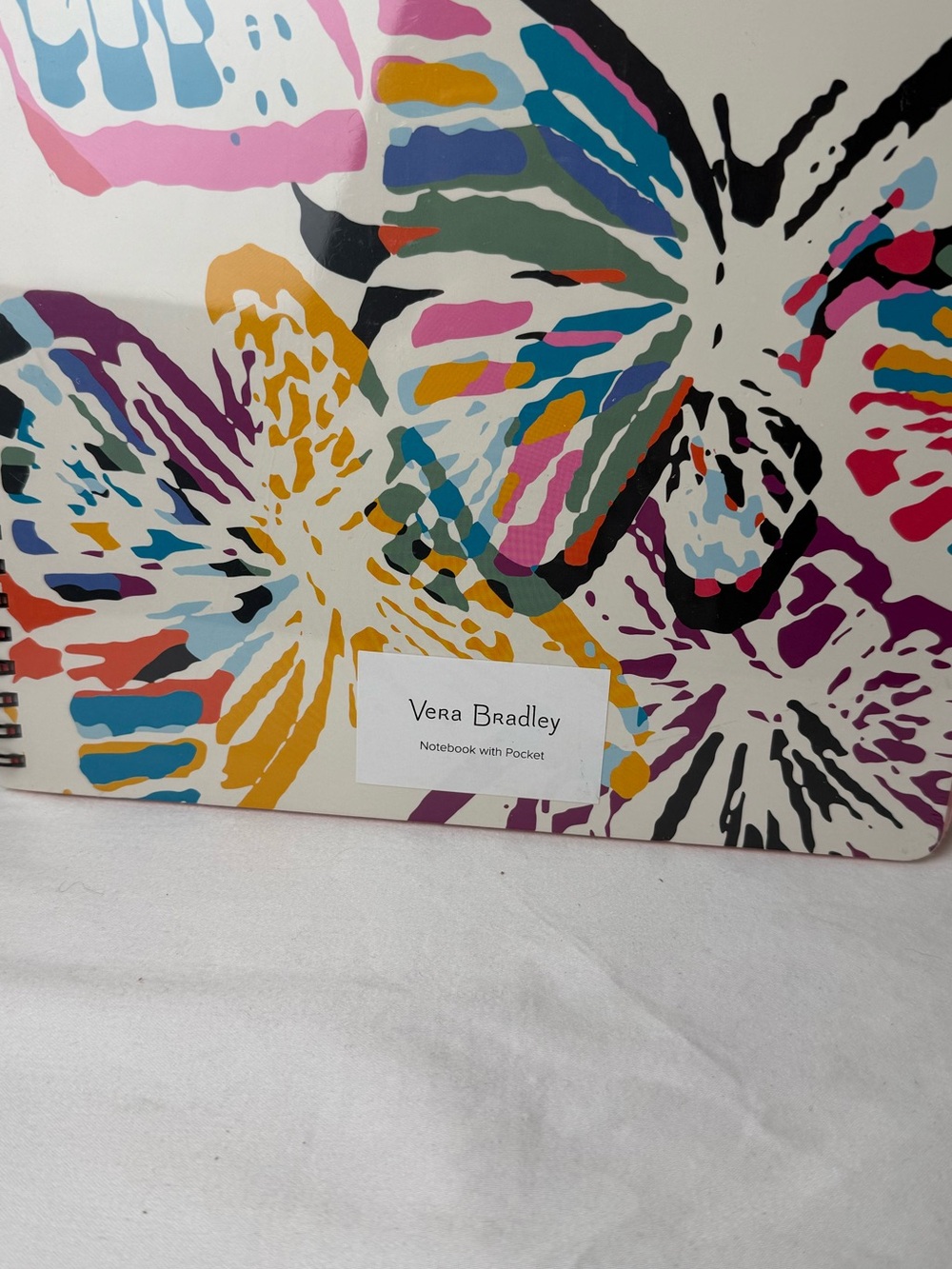 NWT Vera Bradley Butterfly Flutter White Large Notebook New - Picture 2 of 4
